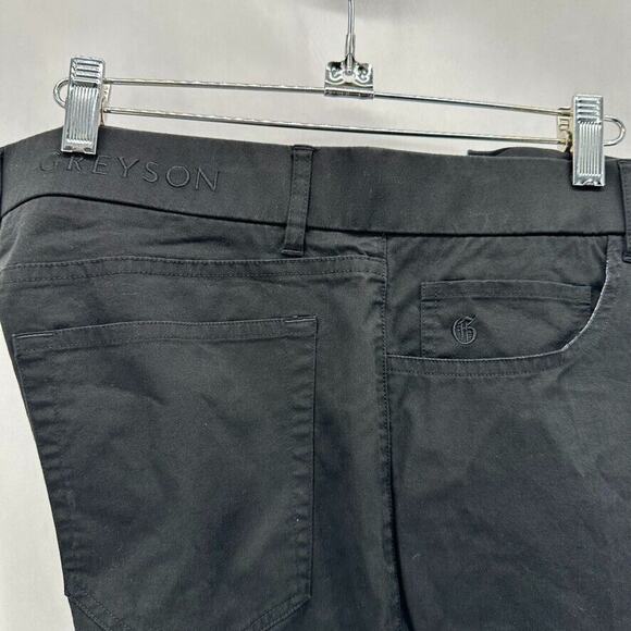 Greyson Wolf Amagansett 5-Pocket Chino Pants Size 32 x 29 Black Stretch Preppy - Picture 9 of 12